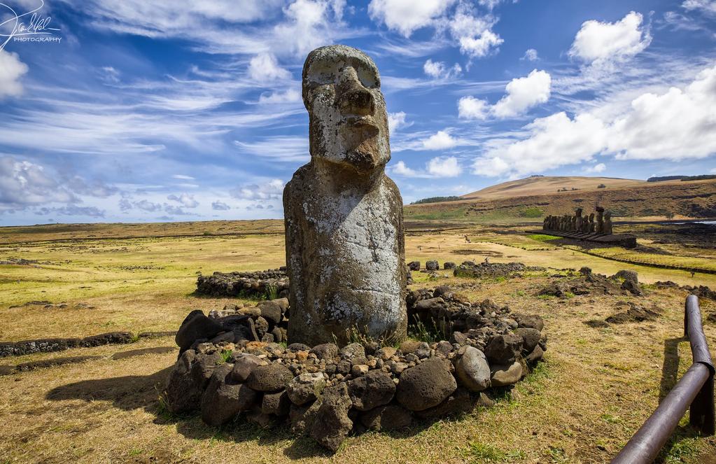 Moai, Cloud, Sky, Sculpture, Natural landscape
