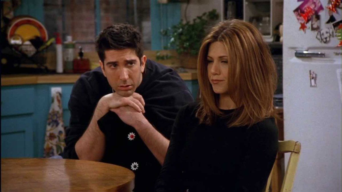 Ross And Rachel Fight, Table, Plant, Gesture