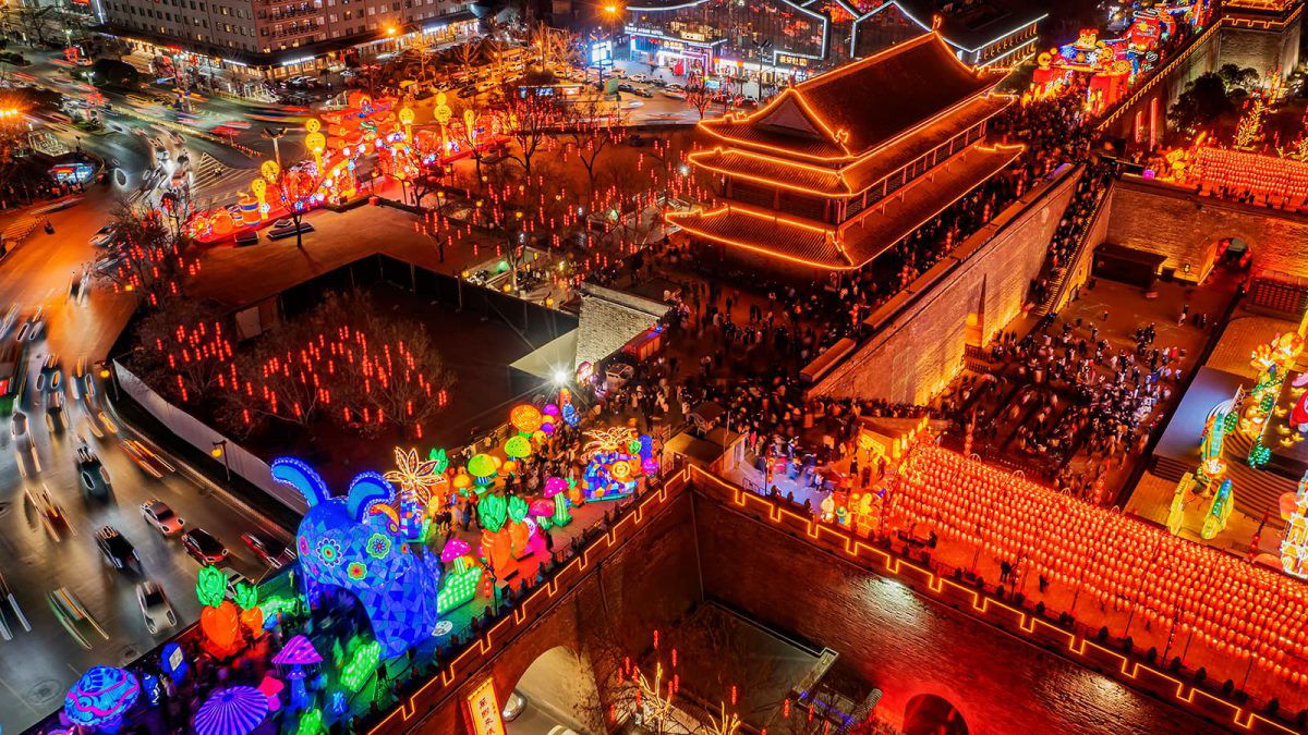 Lantern Festival Chinese New Year, Light, Building, Architecture