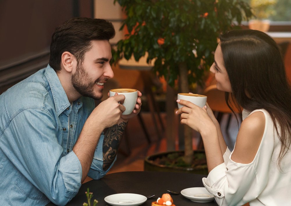 Coffee With Girlfriend, Tableware, Human, Beard