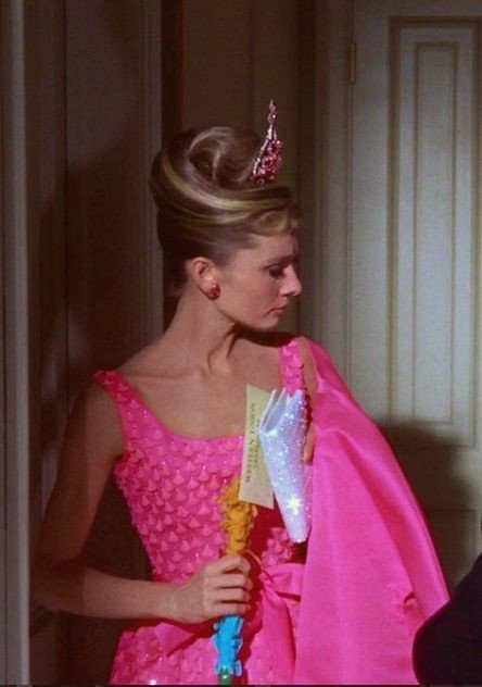 Audrey Hepburn Breakfast At Tiffany's Pink Dress, Hairstyle
