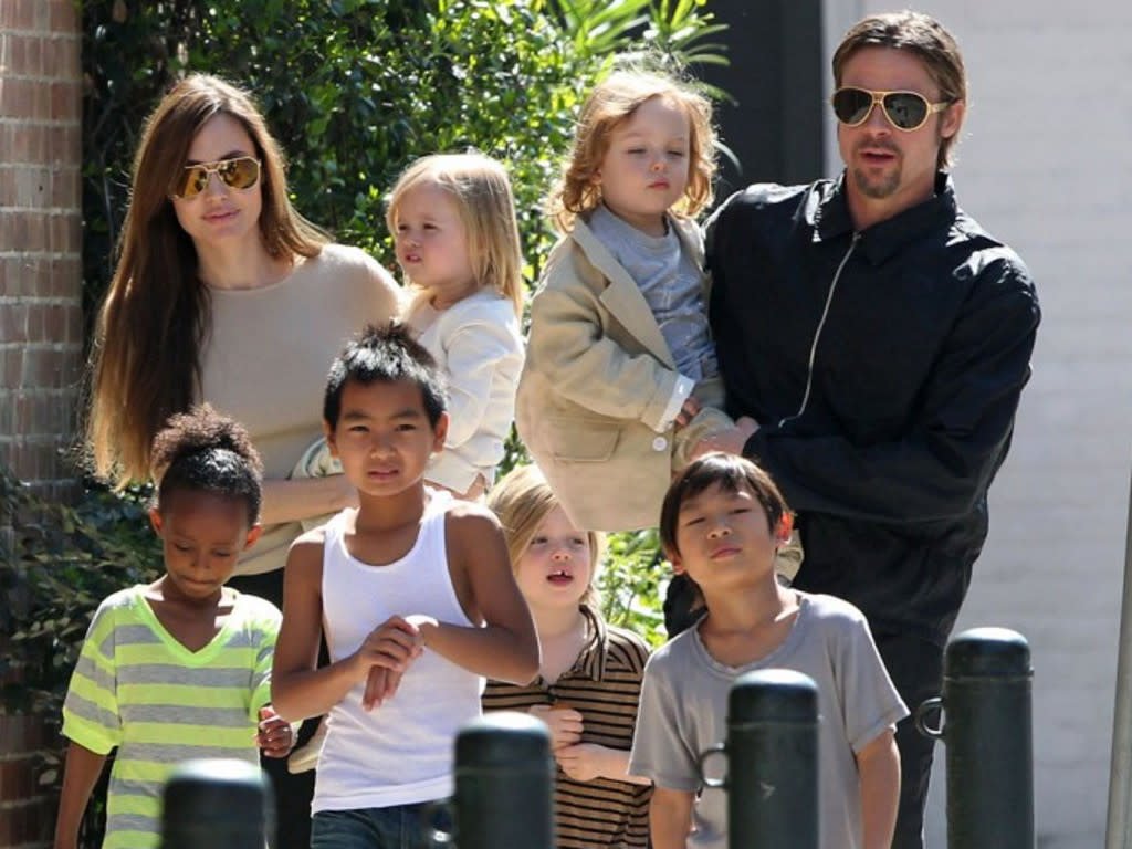 Did Angelina Jolie And Brad Pitt Adopt, Face, Hairstyle, Photograph, Facial expression, Plant, Vertebrate, Sunglasses, Human, Mammal