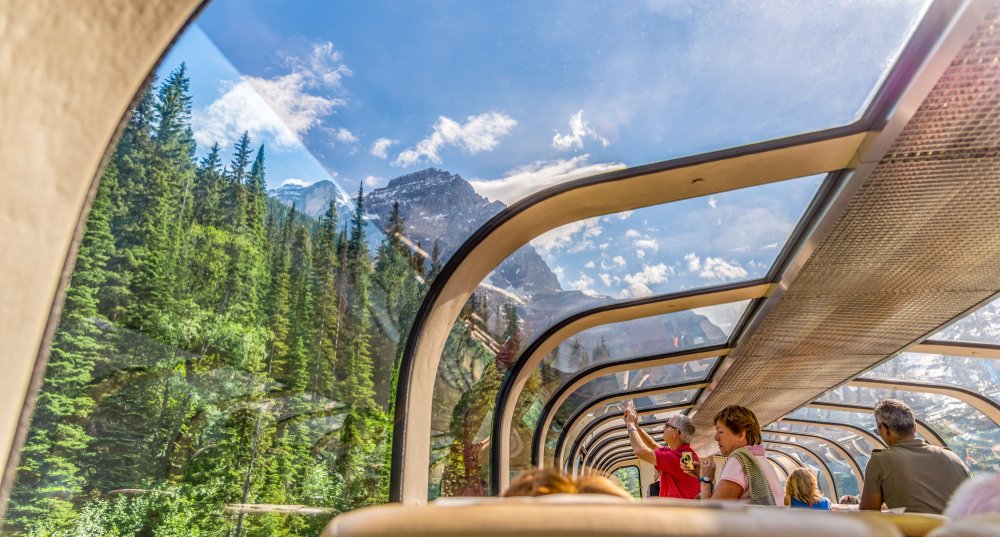 Glass Train Canada, Cloud, Sky, Plant, Wood, Mountain