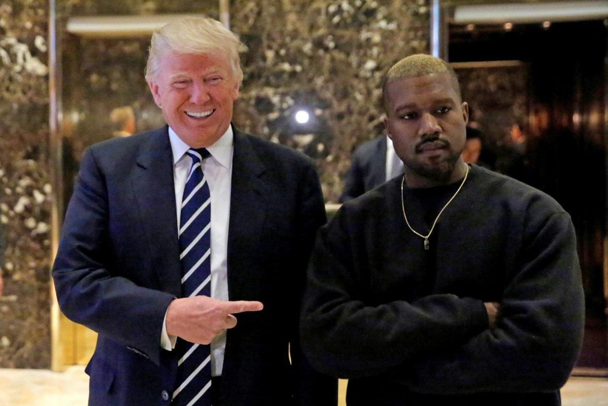Donald Trump And Kanye West, Face, Smile, Gesture
