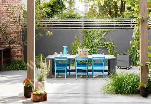 Backyard, Plant, Table, Furniture, Shade, Outdoor table, Chair, Outdoor furniture, Interior design