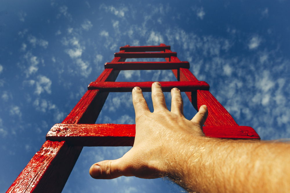 Ladder Hand, Sky, Cloud, Gesture