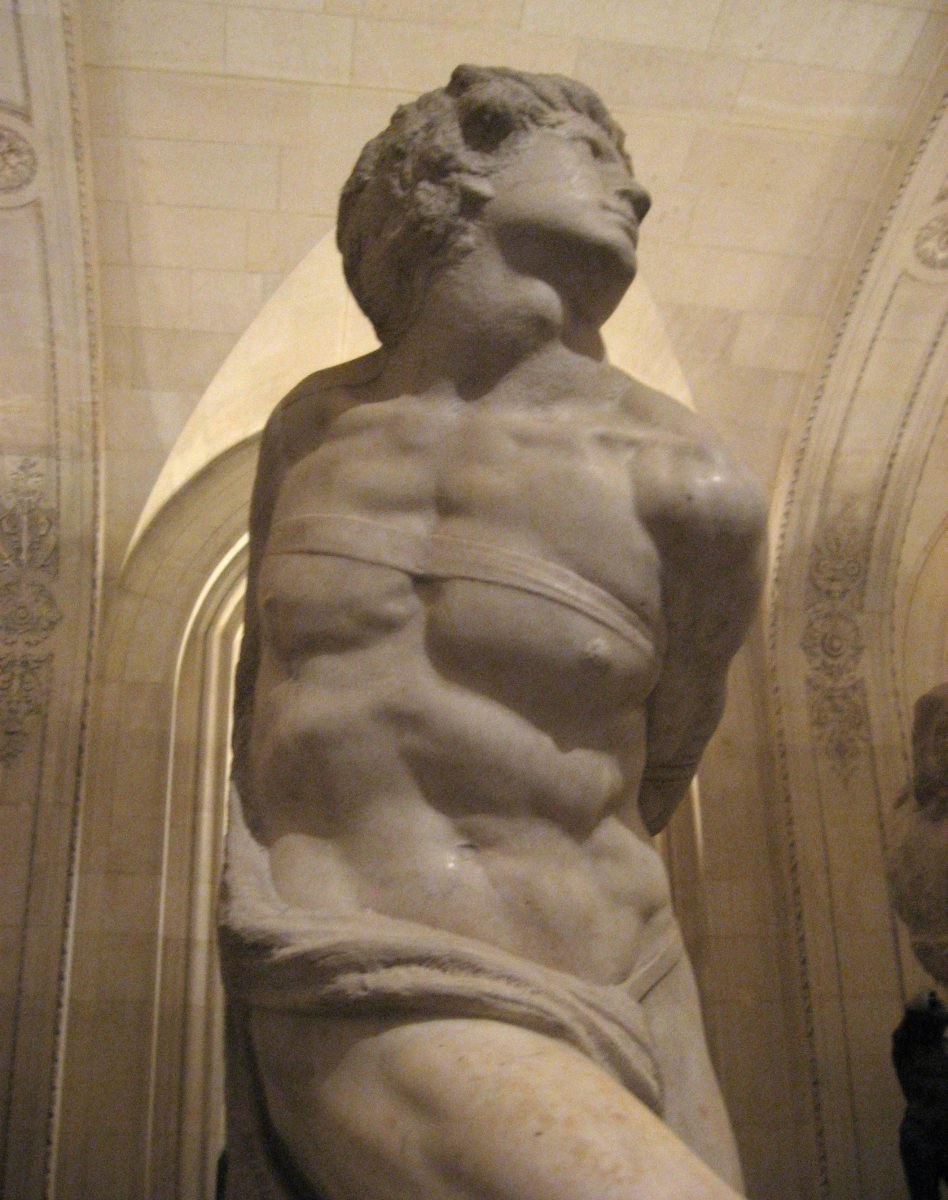 Schiavo Ribelle Michelangelo, Jaw, Sculpture, Statue